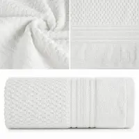 Eurofirany Luxe Katoenen Badhanddoek Davos Wit 50x90 cm - 500 gsm