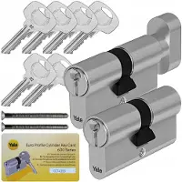 Yale Y600 Cilinderslot Set 30/40 + 30/40G Satijn met noodfunctie