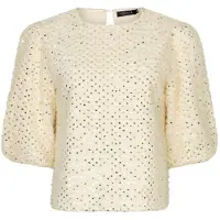 Ydence Dames Tops & T-shirts Top Chelsey - Creme - Maat S