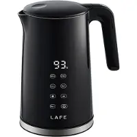 Lafe Digitale Dubbelwandige Thermo-gereguleerde Elektrische Waterkoker 1,7L Zwart– RVS – Temperatuurregeling – Keep Warm Functie – Veilig & Stil