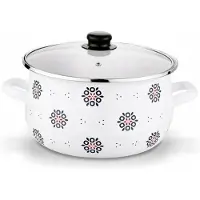 Tadar Traditionele Emaille Pan 5,5L - Folklore Design