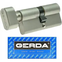 Gerda Cilinderslot Nikkel 40/35mm met Knop en 3 Sleutels