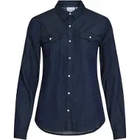 Vila Blouse 'VIBISTA' blauw denim