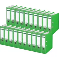 Leitz Map 1010, DIN A4, rugbreedte 80 mm, 20 stuks, lichtgroen