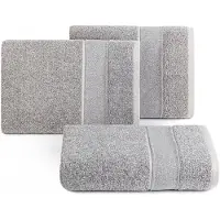 Eurofirany Grijze Melange Badstof Handdoek 50x90cm - Gerecycled Draad