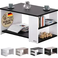 Casaria Salontafel Santa Cruz Wit/Antraciet 90x60x50cm