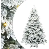 vidaXL Kunstkerstboom met 300 LED met standaard Wit 180 cm PE en PVC