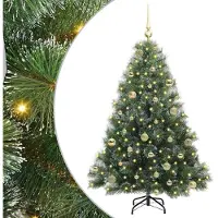 vidaXL Kunstkerstboom met 150 LED met standaard Groen 150 cm PE en PVC