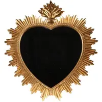 Baroque - Spiegel - Wandspiegel Hart 39 cm - Goud - Resin - 39x53.5x2 - Polyresin