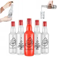 Monopol 10x Glazen Bloemen 500ml met Kerstprint - Perfect voor Grappig & Cadeau