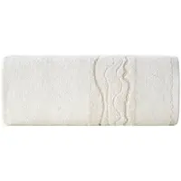 Eurofirany Karin Handdoek 50x90cm Katoen - Zacht, Absorberend, Crème met Gouden Rand