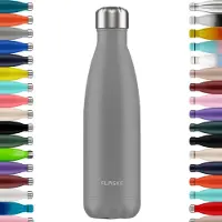 FLASKE Original 500ML - Stone - RVS Drinkfles van 500ML - Geschikt als waterfles, thermosfles en thermoskan