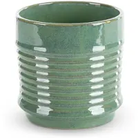 Eurofirany Decoratieve Keramieken Pot 17x17 cm - Groen