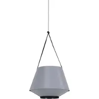 Forestier Hanglampe , Carrie XS, dimbare, Grijs, Woonkamer, Stof, Designer