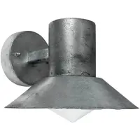 Dyberg Larsen Wandlamp buiten Ocean, dimbaar, alu / grijs / zink, metaal, Design, Wandlamp buiten