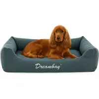Flamingo Hondenmand – orthopedisch hondenkussen Dreambay Petrol 80x67cm – waterafstotend & afneembare hoes – duurzaam en comfortabel Europees design