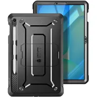 Supcase Hoes Geschikt voor Samsung Galaxy Tab S10 FE Plus - Unicorn Beetle Pro - Stofdichte Case met Ingebouwde Screenprotector - Full Protect valbescherming - met Kickstand Zwart