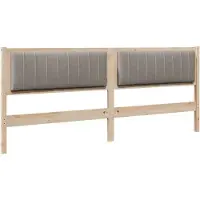 vidaXL Gestoffeerd hoofdbord Bruin 200 cm Massief grenenhout