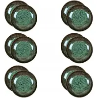 Lubiana Stoneware Diepe Borden Jade Groen 22cm - Set van 12
