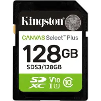 Kingston Technology 128GB SDXC Canvas Select Plus Gen3 150MB/s C10 UHS-I U1 V10
