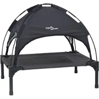 vidaXL Hondenbed Zwart 62 x 48 x 61 cm Staal