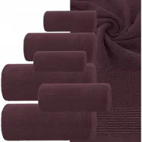 Eurofirany Luxe Katoenen Handdoekenset 6 Delig - 500g/m² - Bordeaux Rood