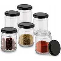 Tadar Glazen Potjes met Schroefdeksel - 6 stuks, 140 ml