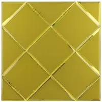 BES LED Zelfklevende Mozaïek Tegel - Afimera Gold Glass Mat - Goud Mat - 300x300x4mm
