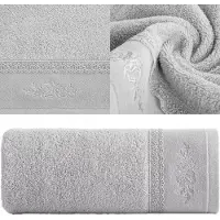 Eurofirany Luxe Katoenen Badhanddoek 70x140cm Zilver - Perfect Cadeau