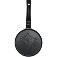 Klausberg KB-7973 Pannekoekenpan - Katten Motief - Ø18 cm - Zwarte Antiaanbaklaag - Geschikt voor Alle Kookstellen Inclusief Inductie - Kat Figuur -