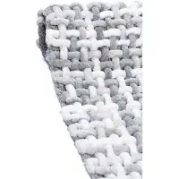 FLOOR Zachte Katoenen Badmat 50x80cm - Wasbaar & Antislip - Grijs Melange