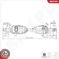 ESEN SKV 40SKV066 Aandrijfas