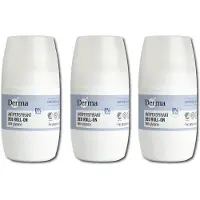 Derma Family - Deodorant Roll-on - Parfumvrij - Anti-transpirant - voor Gevoelige Huid - met Aluminium chlorohydraat en Glycerin- 3 x 50 ml