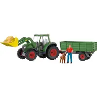 Schleich Farm World Tractor With Trailer Doll Groen Kinderen