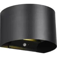 RL LIVE YOUR LIGHT REALITY TALENT - Wandlamp - Zwart mat - incl. 2x SMD 1W - Oplaadbaar - Draadloos - Beweginssensor - Schemeringssensor - Accuvoeding - Buitenverlichting - IP44
