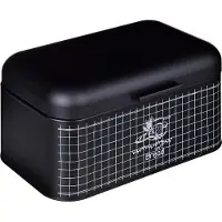 Maestro - Broodtrommel met deksel 30x20x15,7 cm | Staal - Zwart