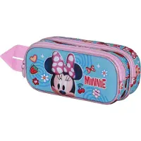 KARACTERMANIA - Disney - Minnie Mouse - Happiness- 3D Pennenzak - Potloden Etui met Dubbele Rits - Pennenetui - blauw