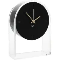 Kartell Air Du Temps Klok L 21.5 cm x H 30 cm | Crystal - Black