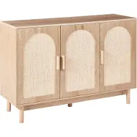 Beliani COSTELLO - Dressoir met 3 deuren - Lichtbruin - Vezelplaat