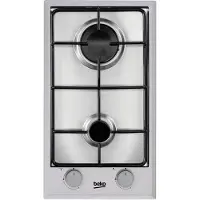 Beko HDCG 32220 SX, RVS, Inbouw, Gas, Emaille, 2 zones, 2 zones