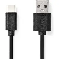 Nedis CCGL60600BK10, 1 meter, USB-A, USB-C, USB 2.0, 0,48 Gbit/s, zwart