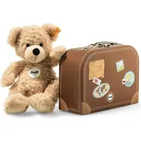 Steiff Knuffel in Koffer - Fynn - 28 cm - Beige - - OneSize - Knuffels