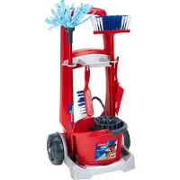 Vileda Toys Vileda - schoonmaaktrolley - speelgoed - incl. accessoires - rood blauw