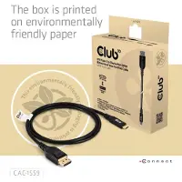 Club 3D CAC-1559 USB-C-displaykabel RJ45 1.00 m Zwart