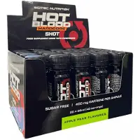Scitec Nutrition - Hot Blood Hardcore Shot (20 x 60 ml - Apple/Pear) - Appel/Peer - 20 doseringen - pre workout shot - vloeistof - pre-workout