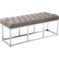 CLP Amun Zitbank - Rvs - Stof taupe 120 cm