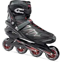 Roces Big Zyx 90 Heren Skeelers – 4x90mm Wielen – Fitness / Speed Inline Skates – Zwart Rood – Maat 50