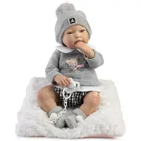 MuÑecas Guca Alex Baby Reborn Hairless 42-46 Cm Grijs Kinderen