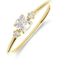 Lucardi Ring goud / transparant