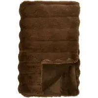 House Nordic Lærke plaid 130×180cm imitatiebont bruin.